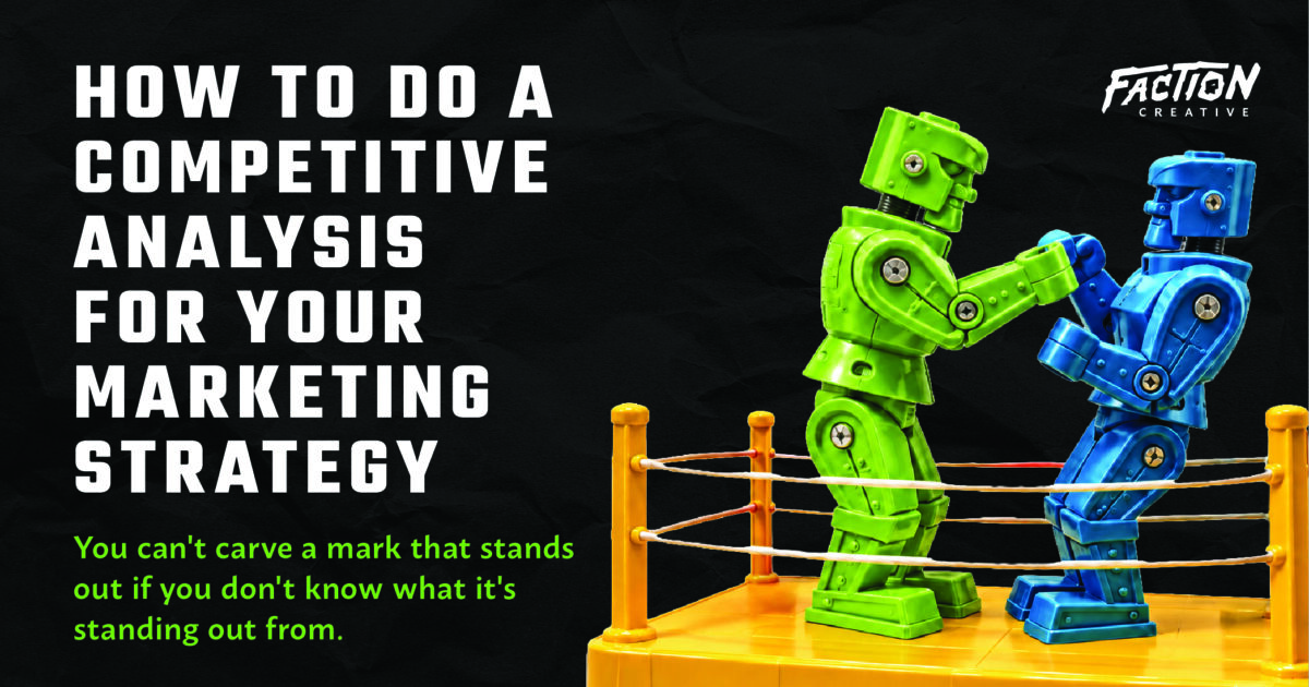 How to Do a Competitive Analysis for Your Marketing Strategy. Two robot toys fighting each other.